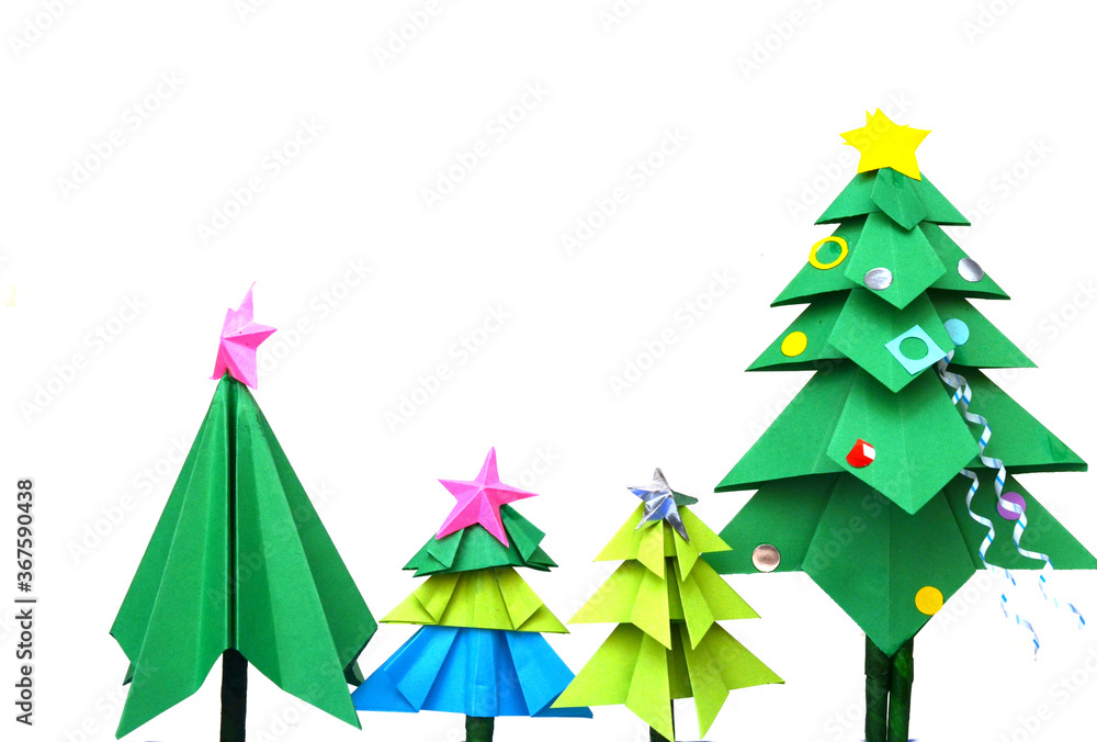 Ornamental Christmas tree from origami paper Ornamental Christmas tree from origami paper