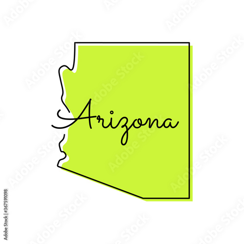 Map of Arizona Vector Design Template