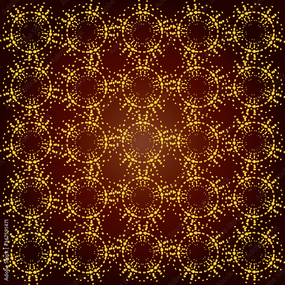 Seamless circle pattern. Yellow on brown background. Abstract minimal round background. Fashion geometric ornament. Simple round wallpaper Seamless circle pattern. Yellow on brown background. Abstract minimal round background. Fashion geometric ornament. Simple round wallpaper