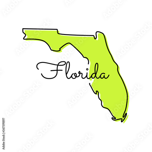 Map of Florida Vector Design Template