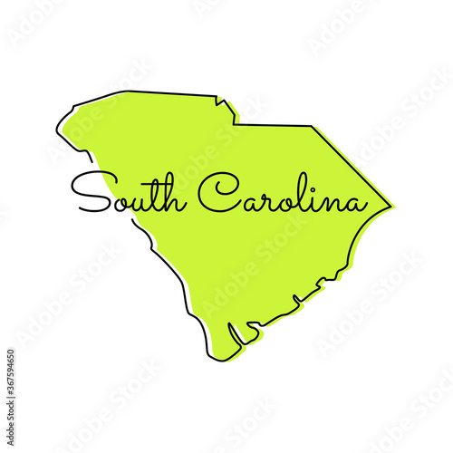 Map of South Carolina Vector Design Template