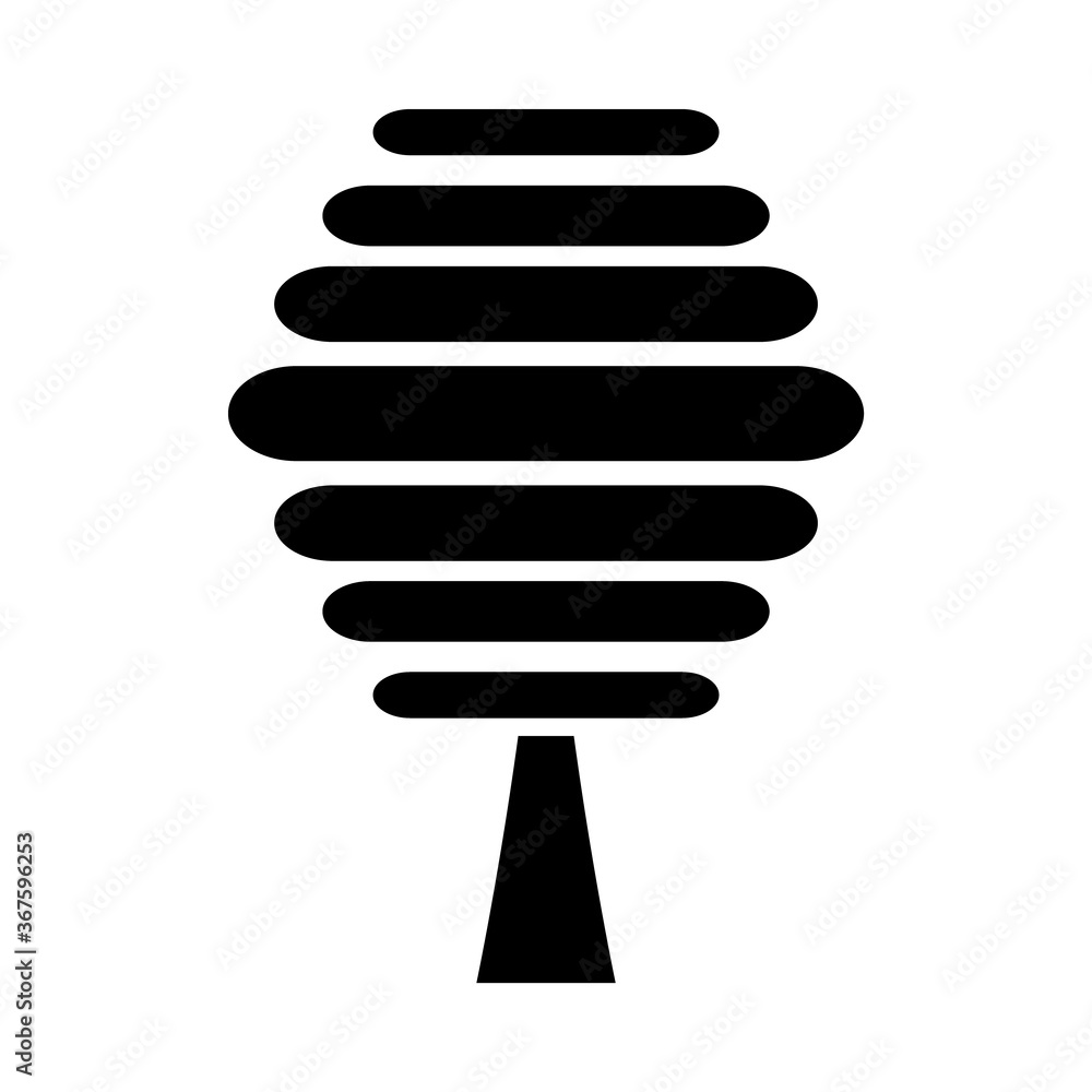 striped tree silhouette style icon vector design striped tree silhouette style icon vector design