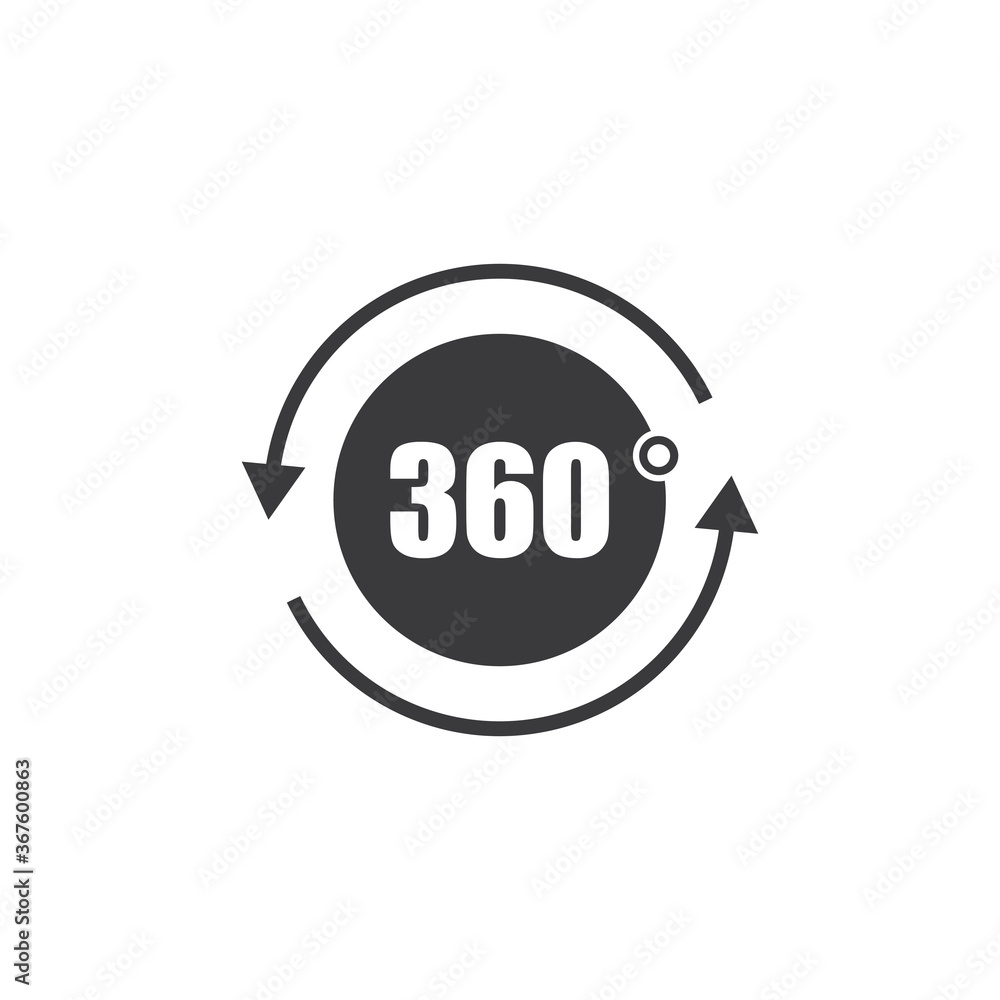 Angle 360 degrees sign icon Angle 360 degrees sign icon