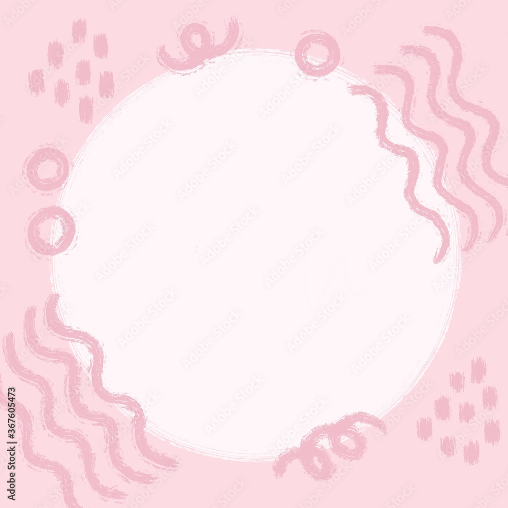 Cute doodle lines pattern decorated on pink background. Have a copy space for text. Can be use for post it, note and card. Cute doodle lines pattern decorated on pink background. Have a copy space for text. Can be use for post it, note and card.