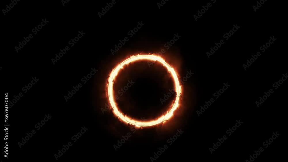 Ring of fire on a black background HD Ring of fire on a black background HD
