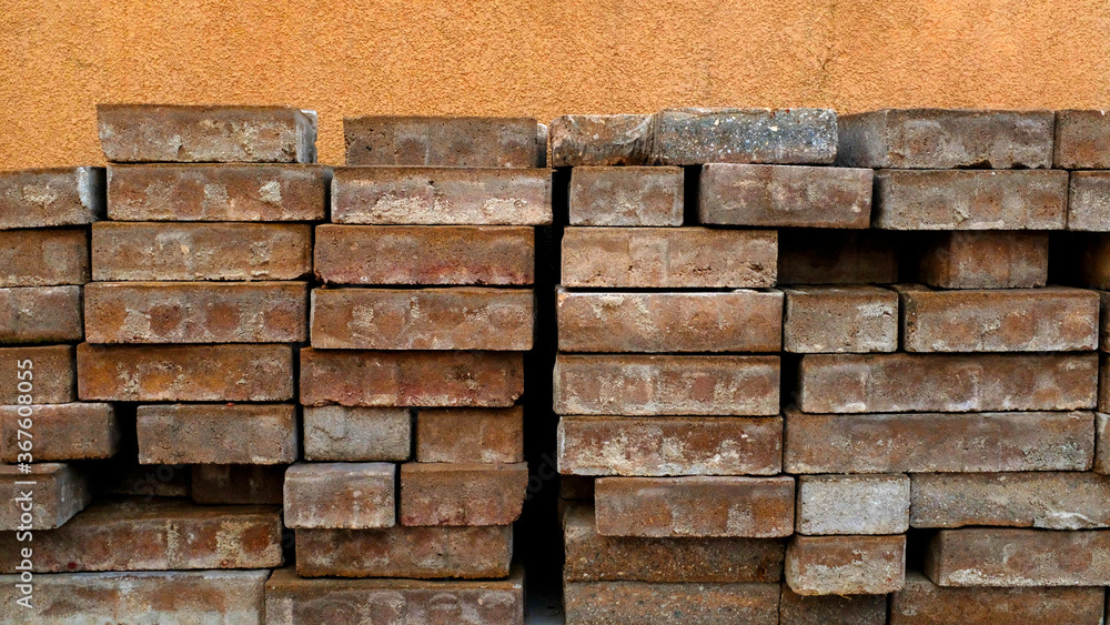 Obraz premium Pile of Red Bricks