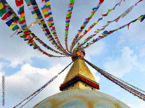 Prayer Flags at Boudhanath Stupa