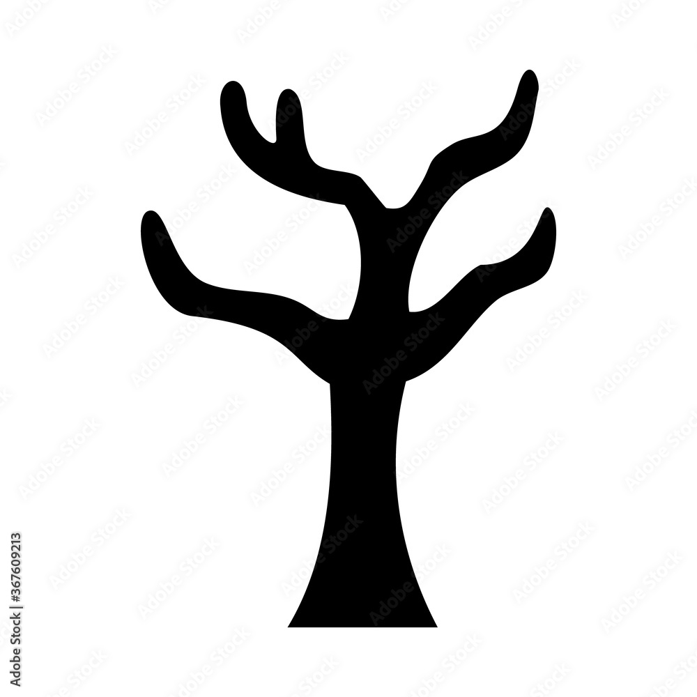 bare tree silhouette style icon vector design bare tree silhouette style icon vector design