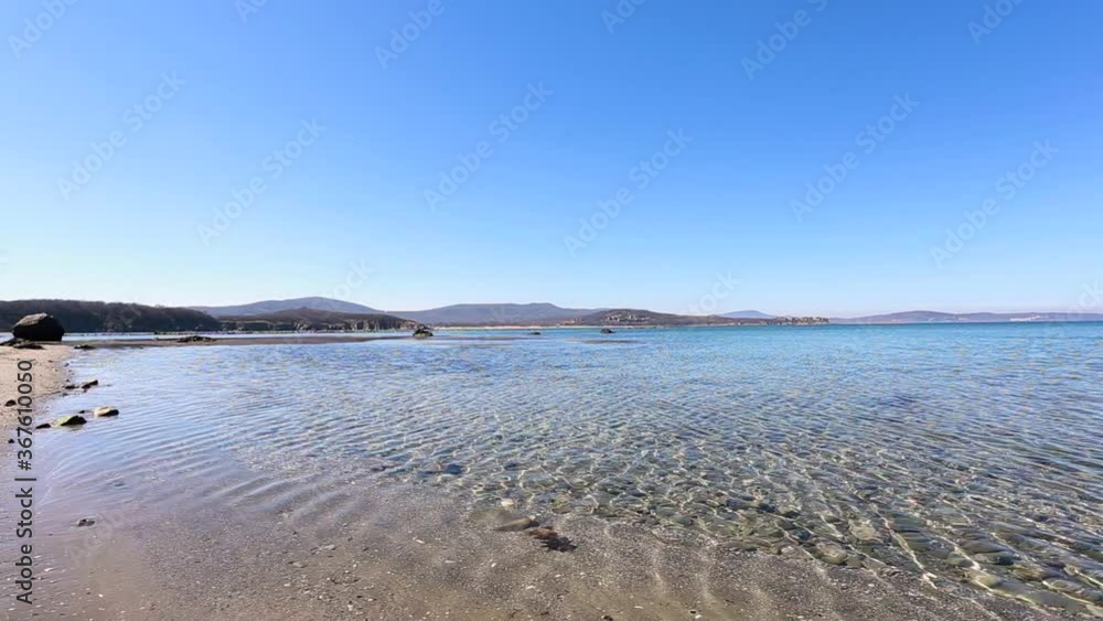 A mesmerizing view of a beautiful seascape under a blue sky in Sozopol Bulgaria A mesmerizing view of a beautiful seascape under a blue sky in Sozopol Bulgaria