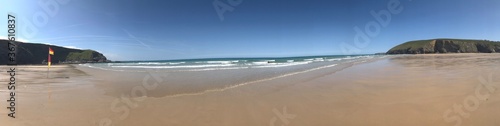 panoramic view of the Atlantic Ocean from the Cornish coast