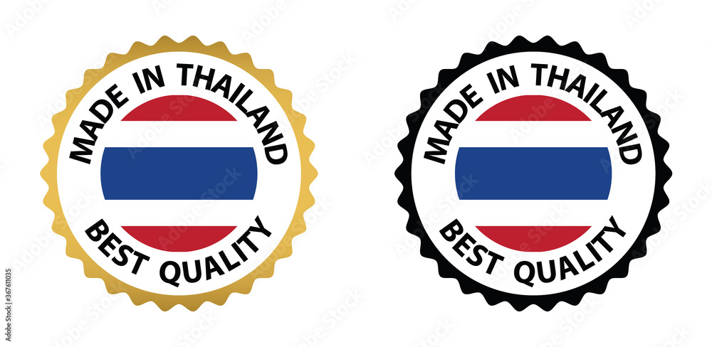 made in Thailand vector stamp. badge with Thailand flag made in Thailand vector stamp. badge with Thailand flag