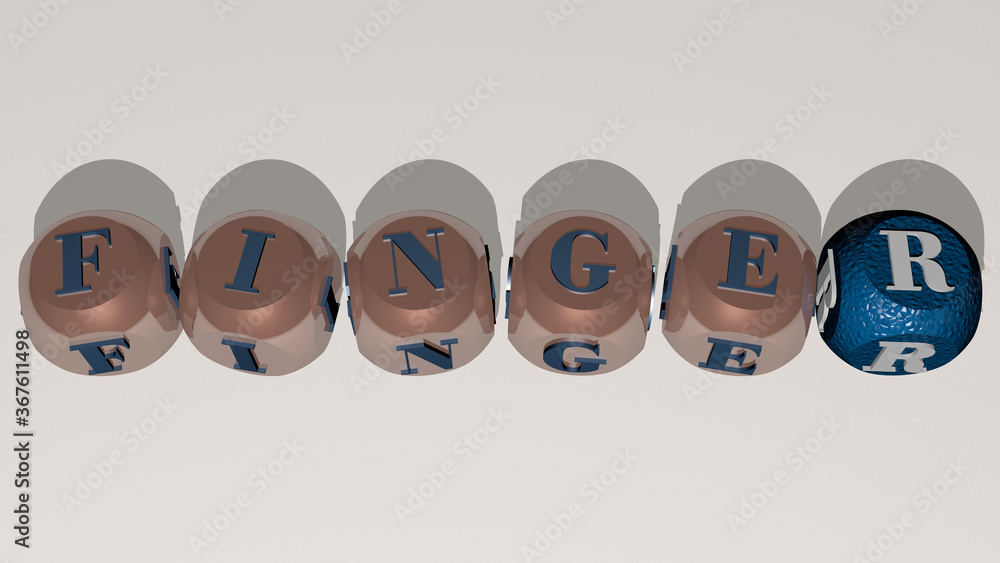 crosswords of FINGER arranged by cubic letters on a mirror floor, concept meaning and presentation. hand and background crosswords of FINGER arranged by cubic letters on a mirror floor, concept meaning and presentation. hand and background