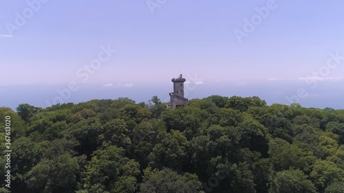 Old watch fortress taken from a drone photo
