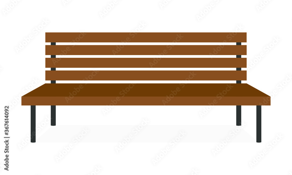 Wooden bench on a white background Wooden bench on a white background