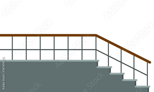 Stairwell on a white background