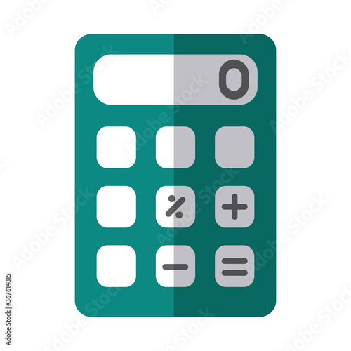 school education maths calculator financial flat icon with shadow