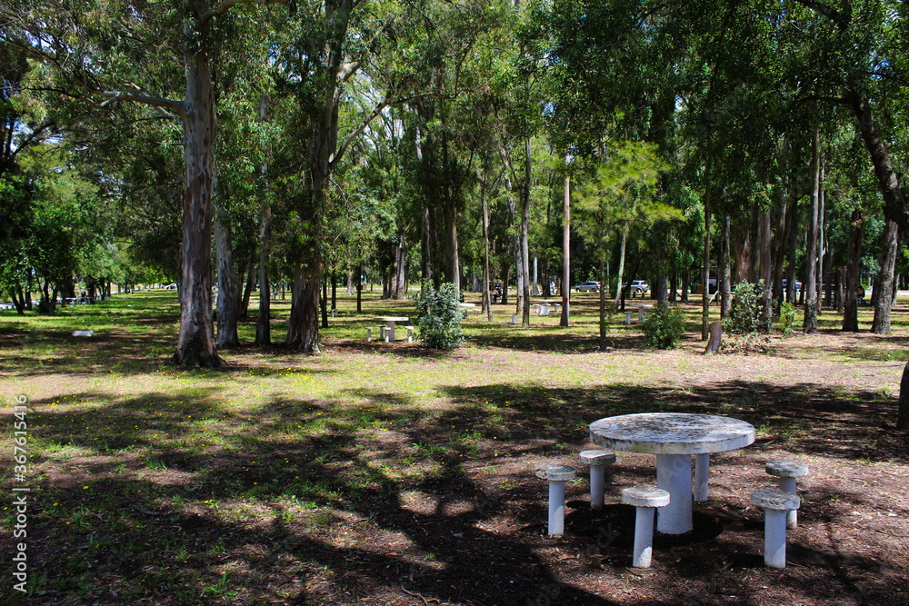 Picnic area in nature. Park in Beja, Portugal. Picnic area in nature. Park in Beja, Portugal.