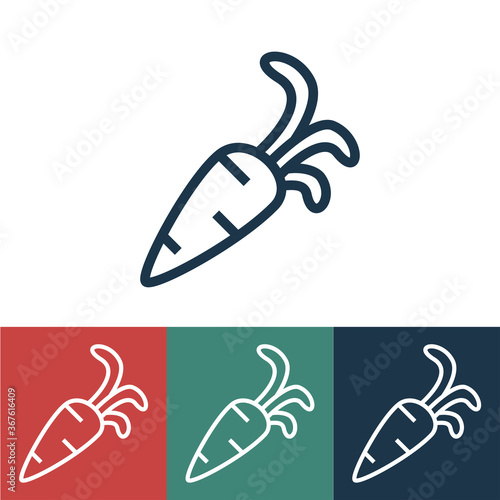 Linear vector icon with carrots