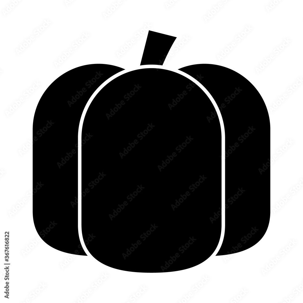 pumpkin fruit icon, silhouette style pumpkin fruit icon, silhouette style