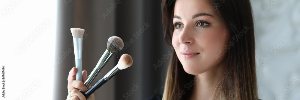 Obraz premium Make-up artist spending master class