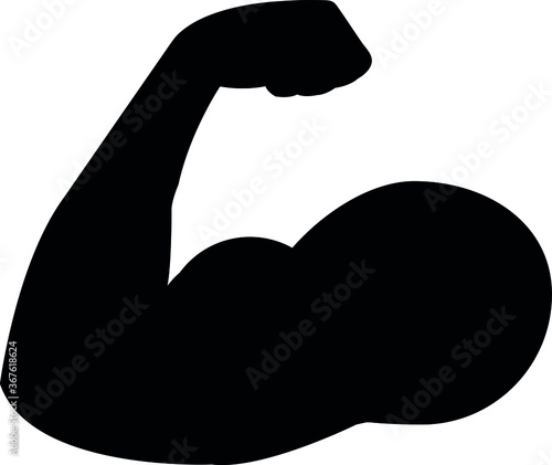 strong biceps.vector. body building