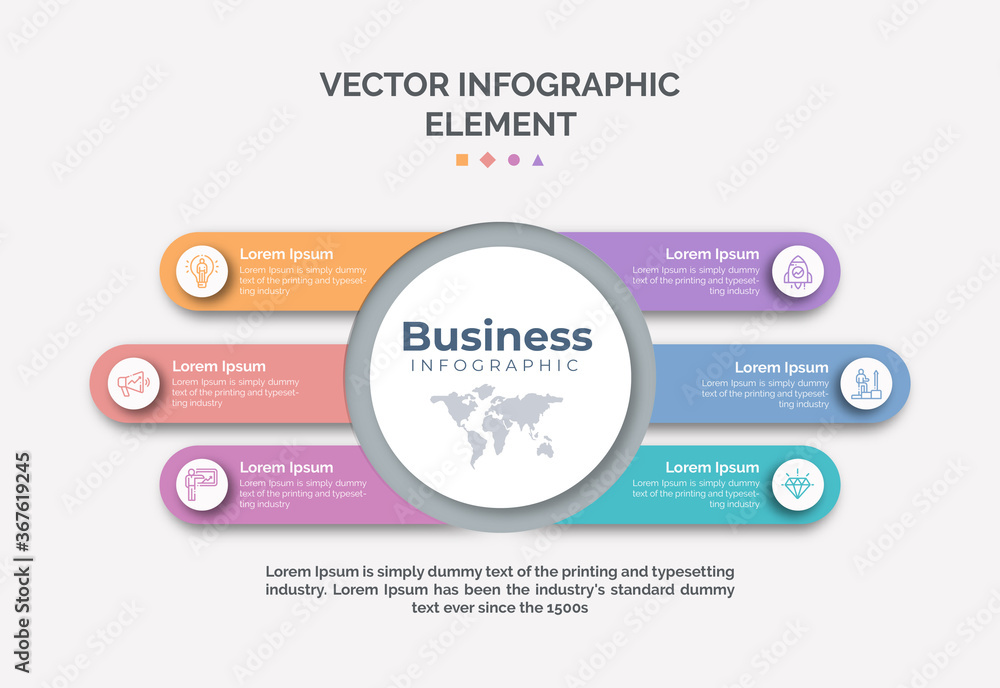 Fototapeta premium modern design template for infographics