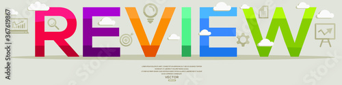 Creative (review) Design,letters and icons,Vector illustration.	
