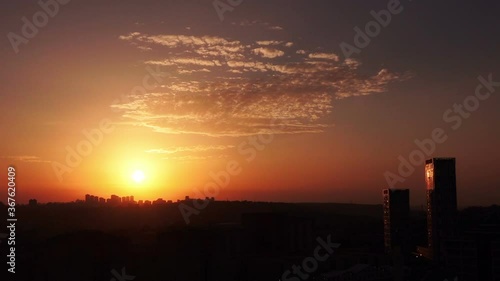 Sinematic colorful viev of sunset, time lapse photo