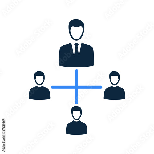 Staff layout icon / vector graphics