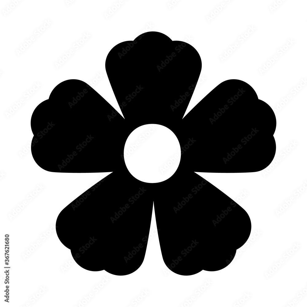 flower ornament silhouette style icon vector design flower ornament silhouette style icon vector design