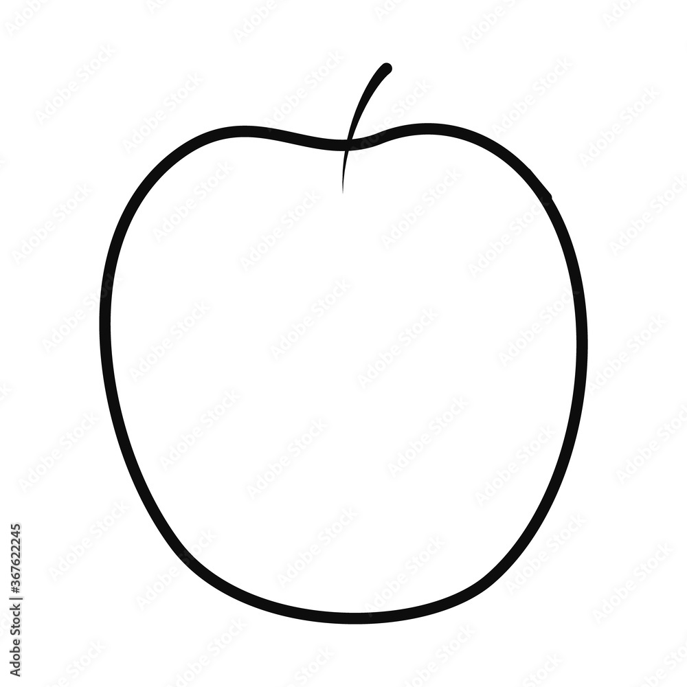 apple fruit line style icon vector design apple fruit line style icon vector design