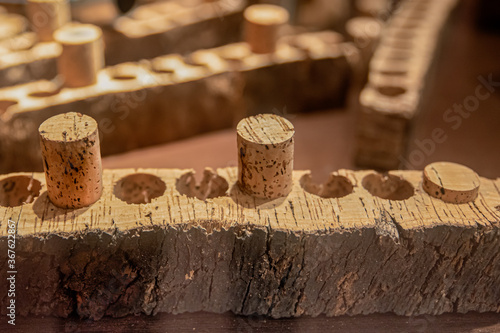 Manufacture of cork stoppers photo