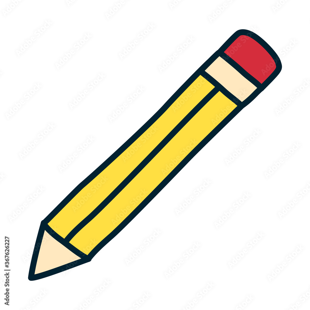 school pencil icon, fill and line style school pencil icon, fill and line style