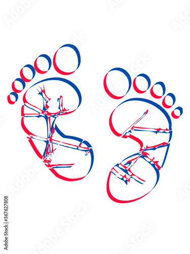 2 Farben Baby 3D junior cool risse 