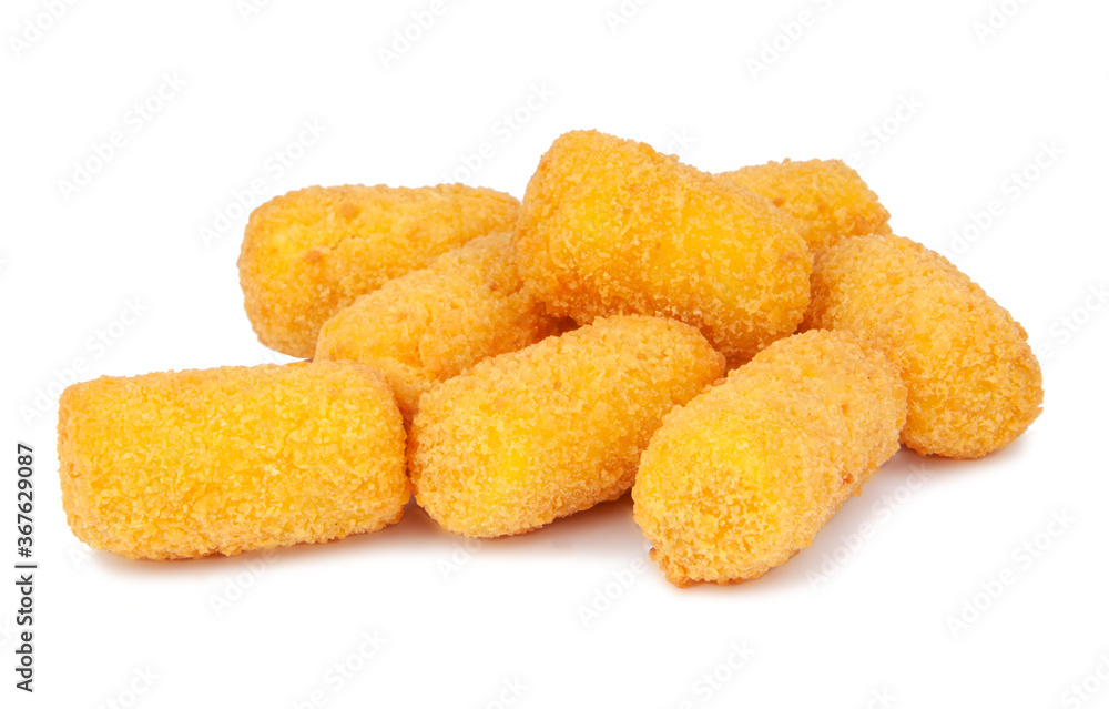 Fast food fried tasty nuggets isolated on the white Fast food fried tasty nuggets isolated on the white