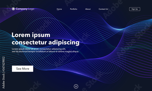 Landing Page. Abstract background website. Template for websites, or apps. Modern design. Abstract vector style