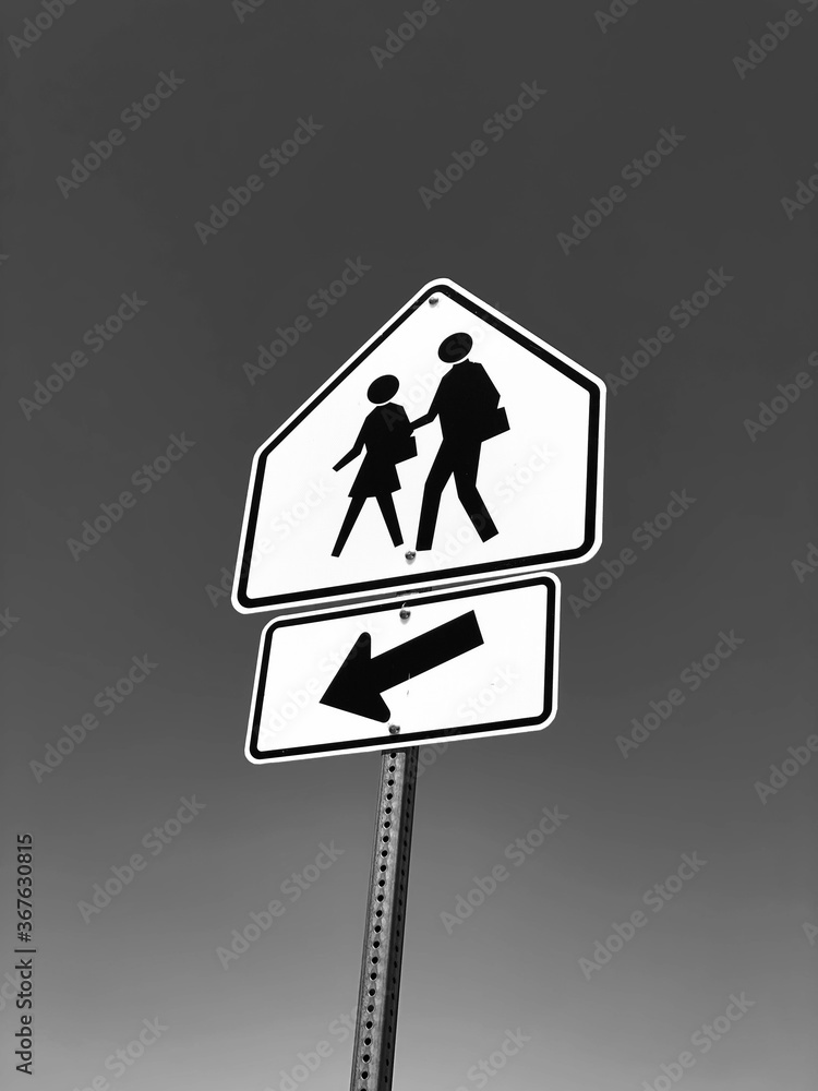 pedestrian crossing sign