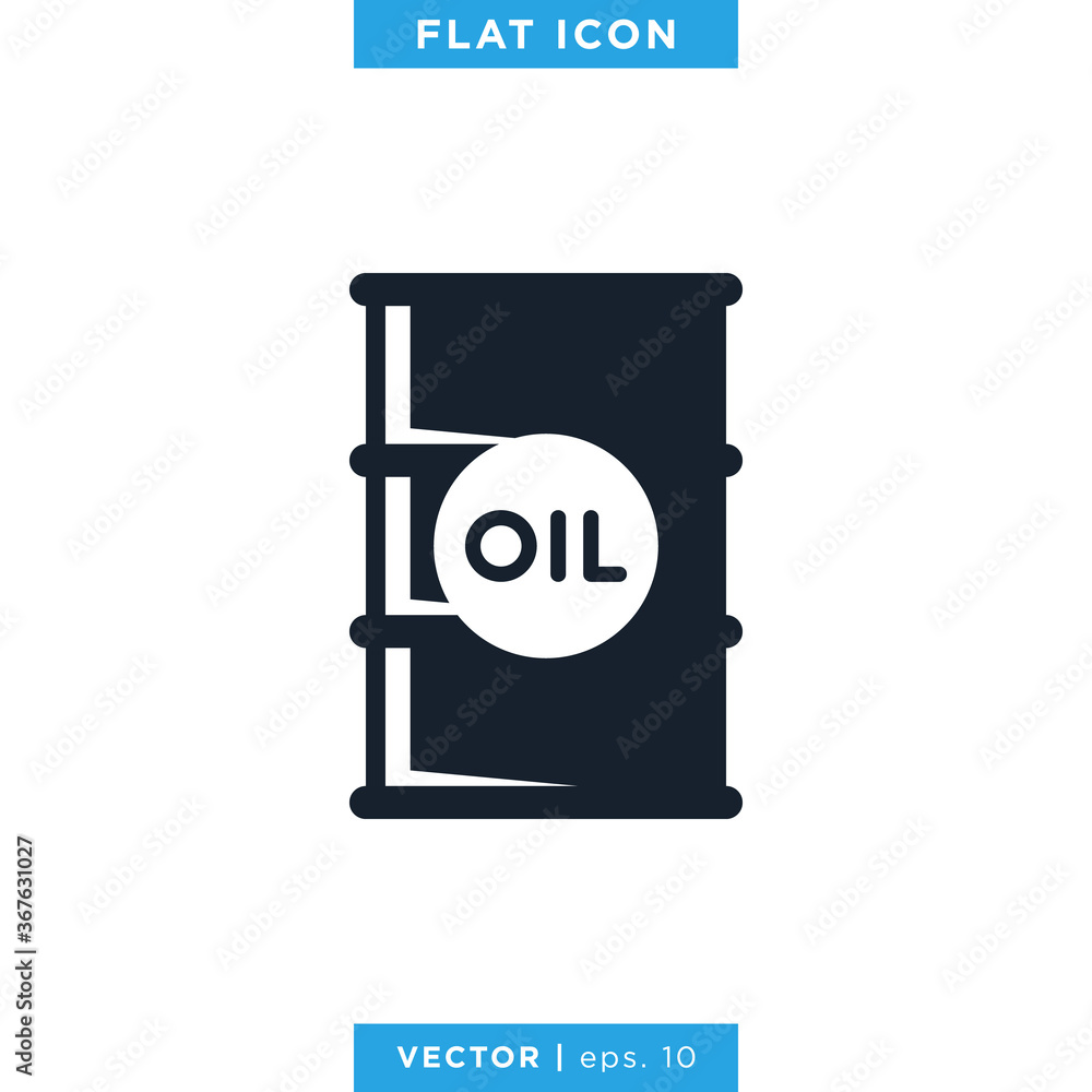 Oil Barrel Icon Vector Design Template Oil Barrel Icon Vector Design Template