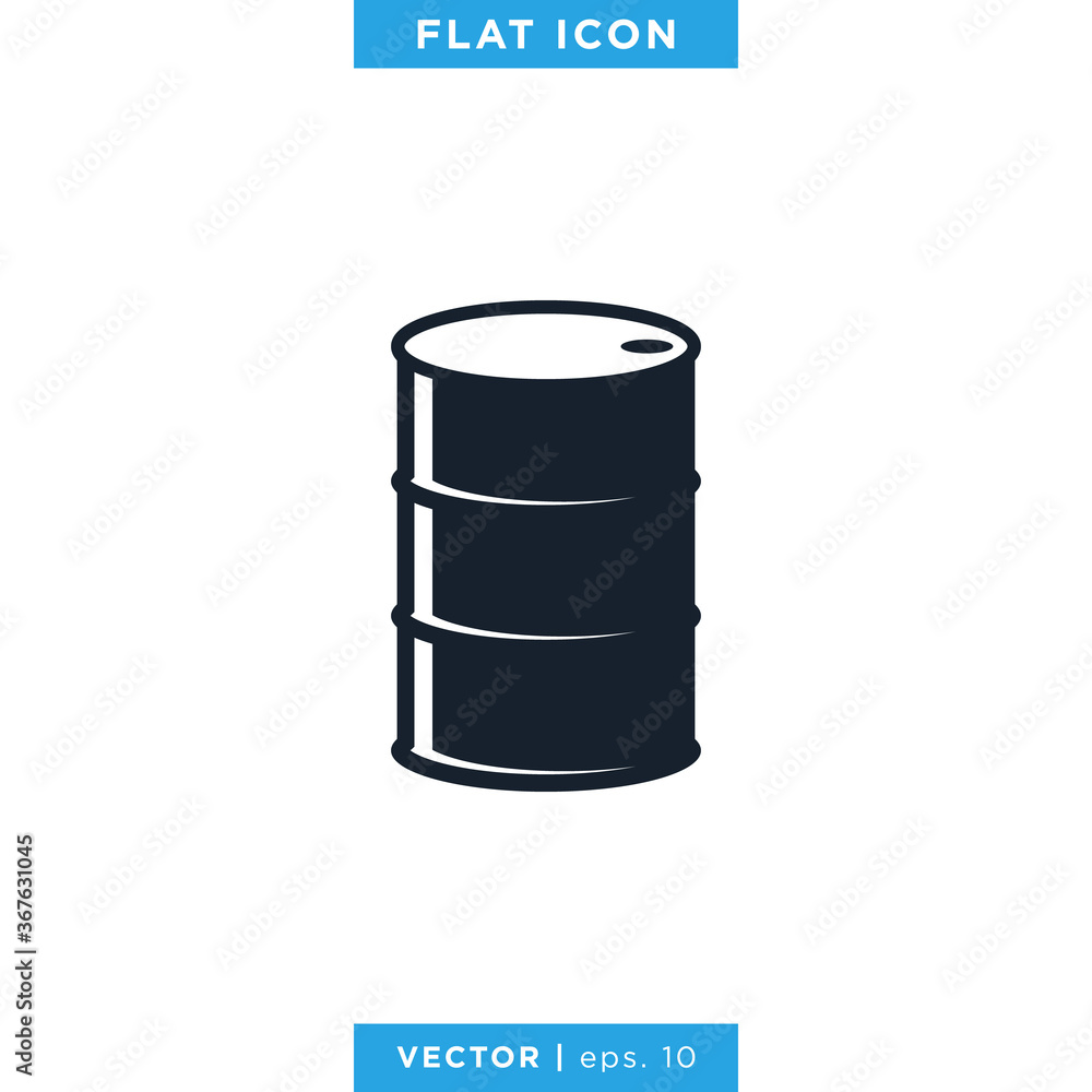 Oil Barrel Icon Vector Design Template Oil Barrel Icon Vector Design Template