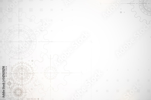 Technical background. Abstract parts of engine. Vector illustration.
