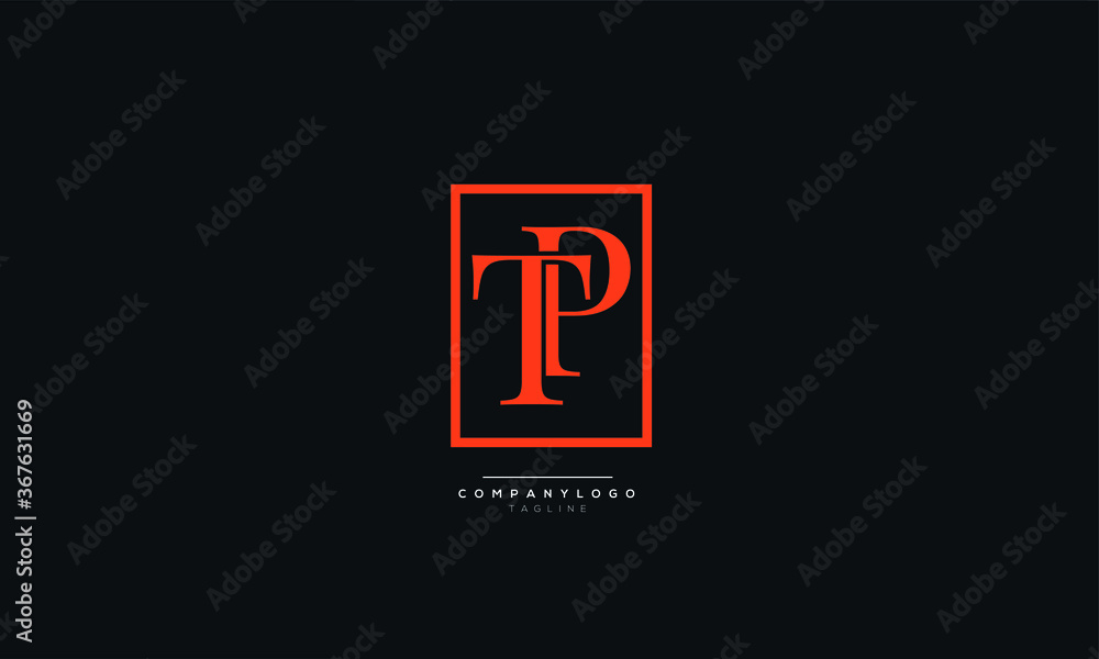 Fototapeta premium TP PT Letter Business Logo Design Alphabet Icon Vector Symbol