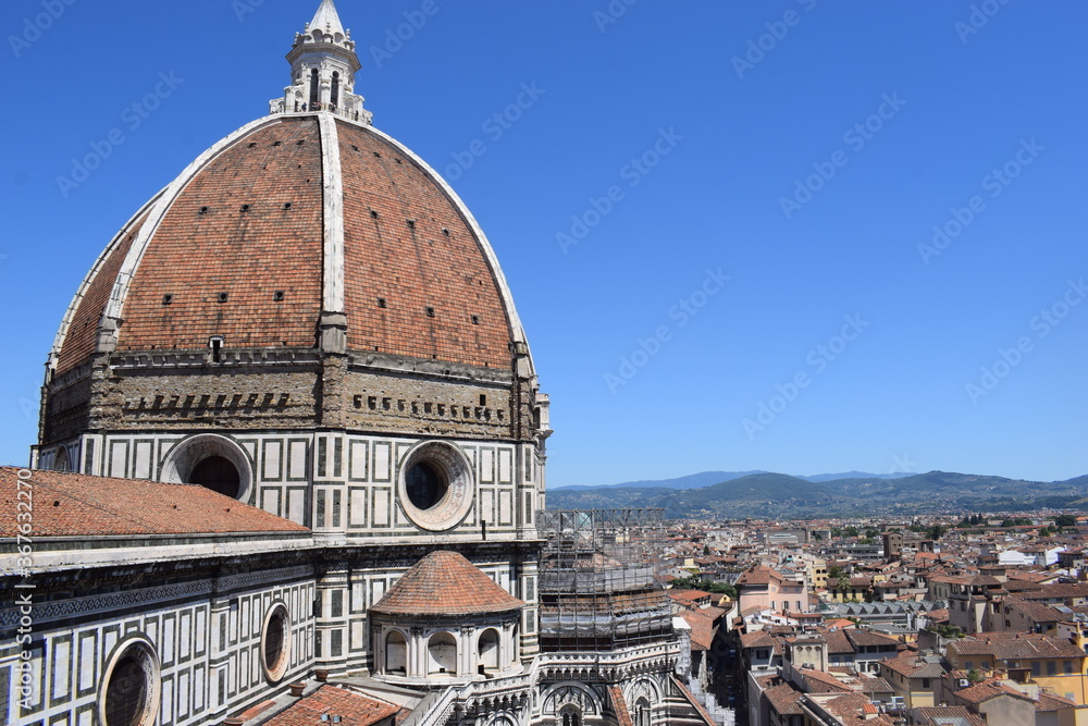 santa maria del fiore cathedral in Florence from a view point