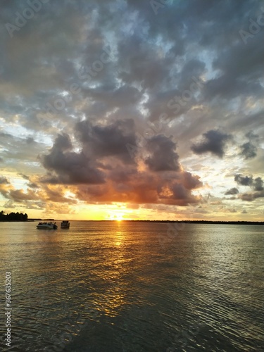 sunset over the sea