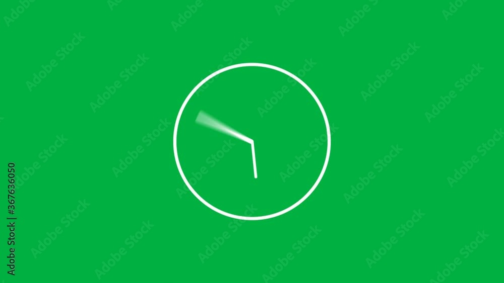 4K animation of clock on solid background. 4K animation of clock on solid background.