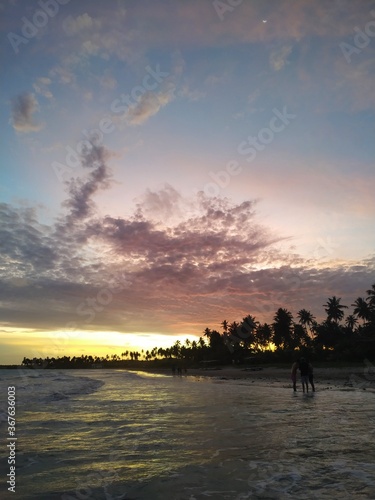 sunset on the beach
