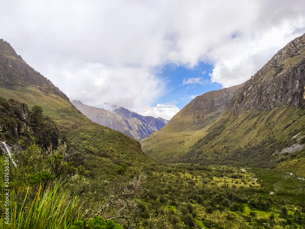 Alpine landscapes of the Andes near Huaraz in Peru
