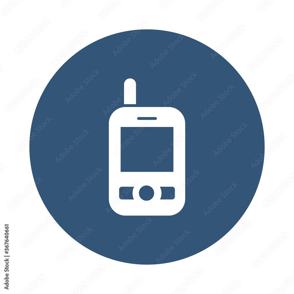 retro cellphone icon, block style retro cellphone icon, block style
