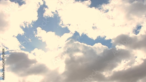 White clouds on the blue sky