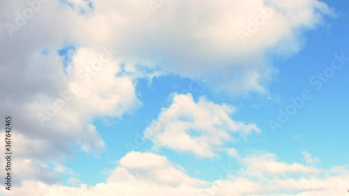 White clouds on the blue sky