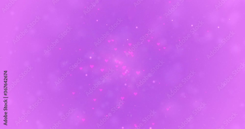 Cute girl theme with hearts and soft elements, animated purple background with pink hearts popping on the screen. Cute girl theme with hearts and soft elements, animated purple background with pink hearts popping on the screen.